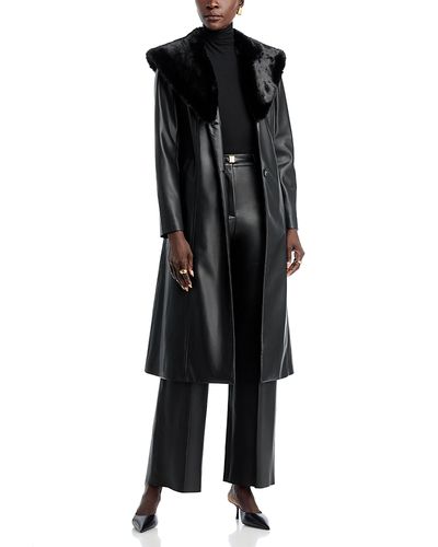 Elie Tahari Elie Tahari The Veda Faux Leather Coat