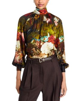 Elie Tahari Elie Tahari The Vivian Mock Neck Blouse