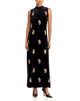 Elie Tahari Elie Tahari Vani Velvet High Neck Dress