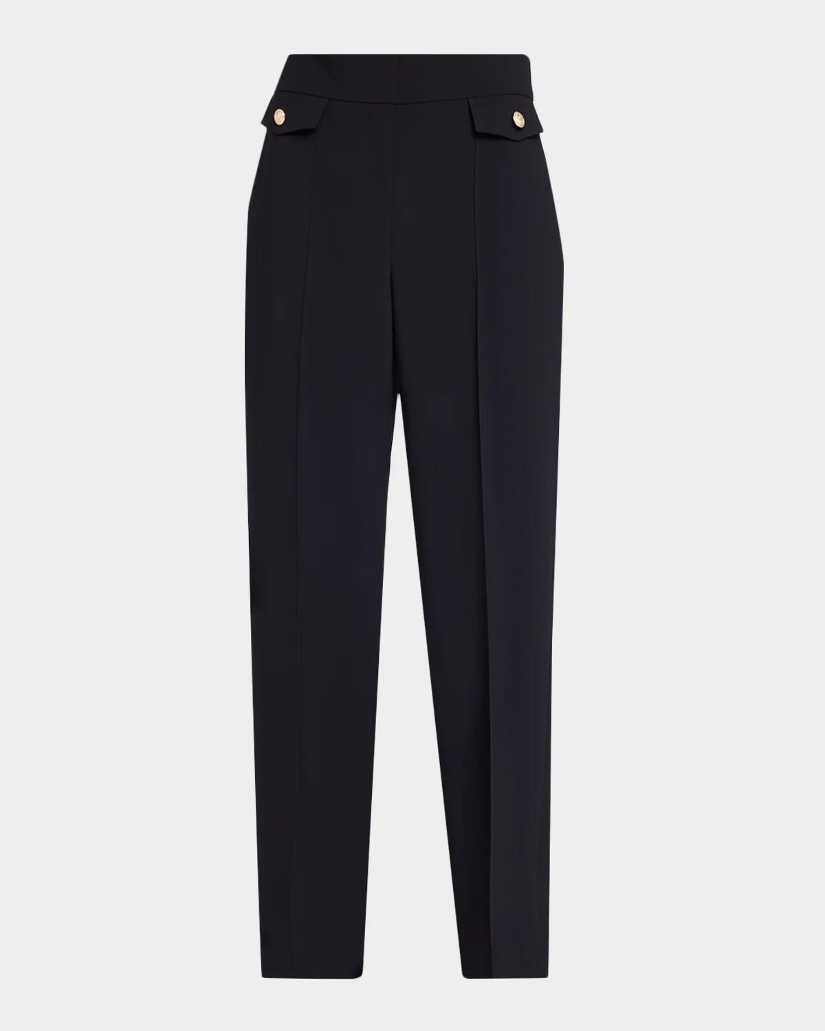 Elie Tahari Isla High-Rise Straight-Leg Pants