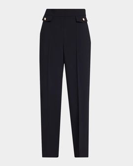 Elie Tahari Isla High-Rise Straight-Leg Pants
