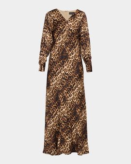 Elie Tahari Lauren Leopard Print Silk-Blend Dress