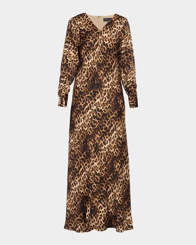 Elie Tahari Lauren Leopard Print Silk-Blend Dress