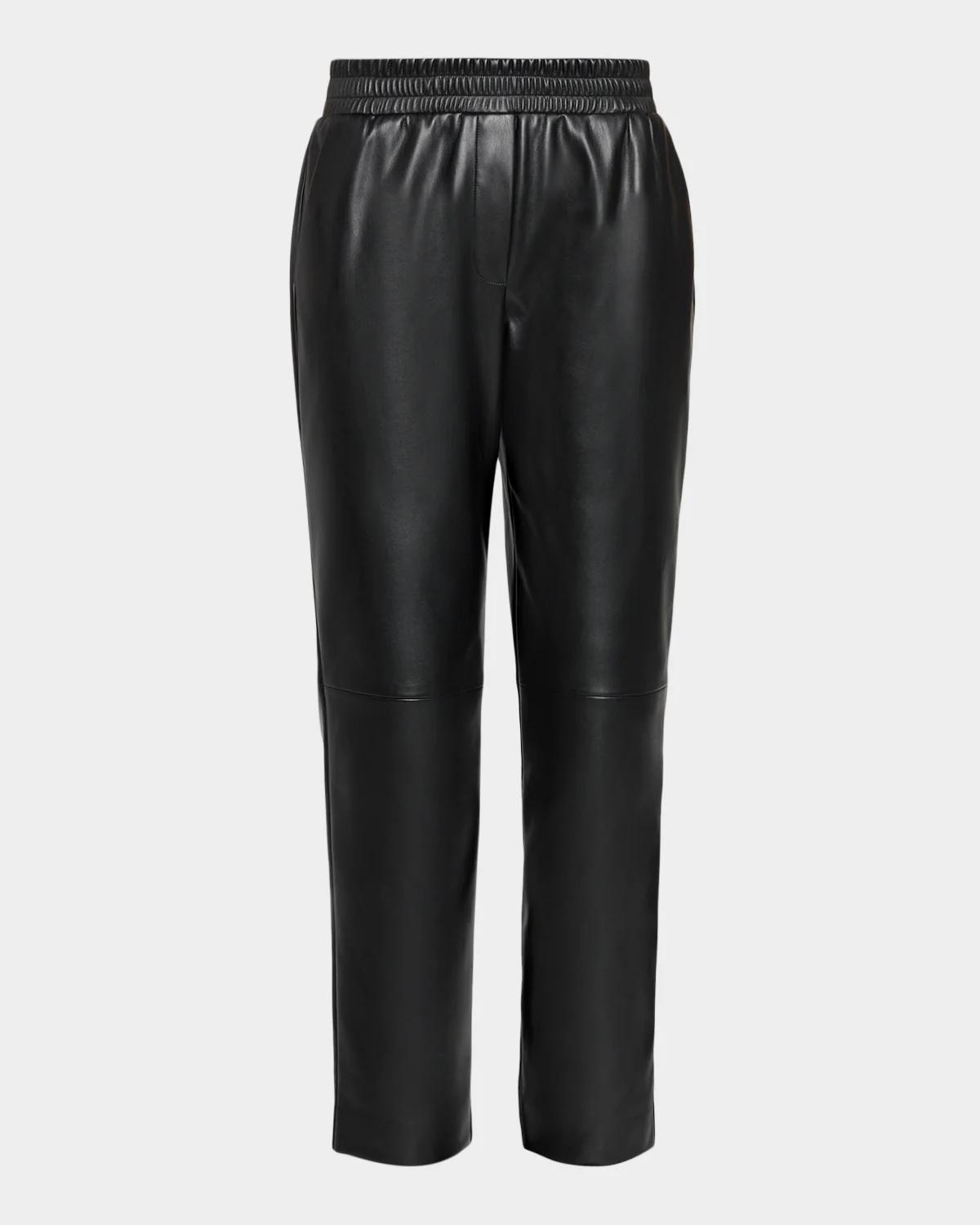 Elie Tahari Madelyn Tapered Vegan Leather Pants