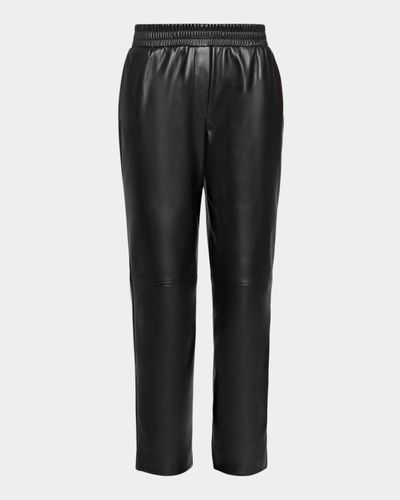 Elie Tahari Madelyn Tapered Vegan Leather Pants