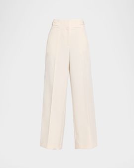 Elie Tahari Pintuck Straight-Leg Pants