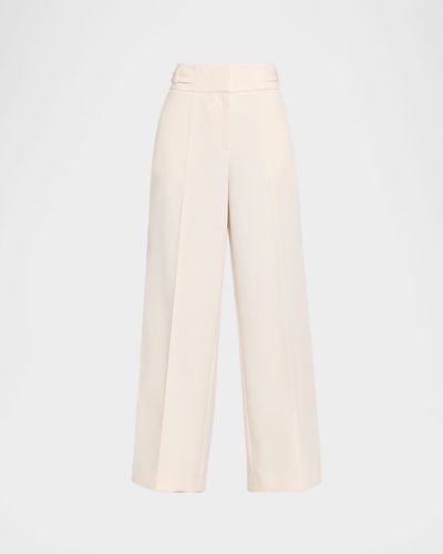 Elie Tahari Pintuck Straight-Leg Pants