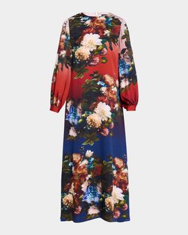 Elie Tahari Renata Floral Silk-Blend Maxi Dress