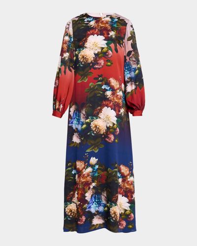 Elie Tahari Renata Floral Silk-Blend Maxi Dress