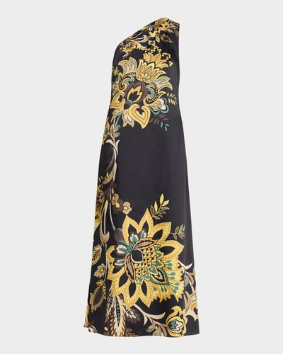 Elie Tahari The Addison One-Shoulder Floral Maxi Dress