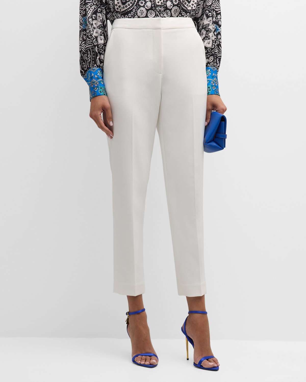 Elie Tahari The Ava Tapered Mid-Rise Ankle Pants
