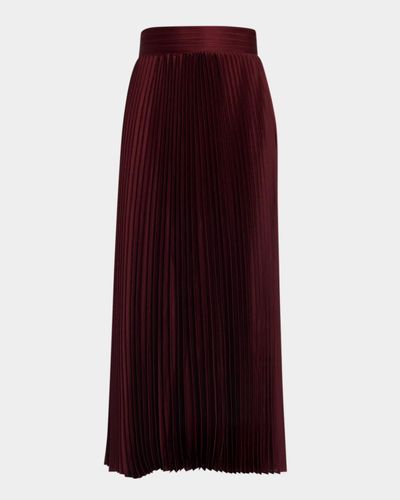 Elie Tahari The Ayla Pleated Viscose-Silk Midi Skirt