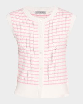 Elie Tahari The Dana Sleeveless Striped Sweater