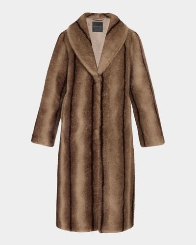 Elie Tahari The Hila Shawl-Collar Faux Fur Coat