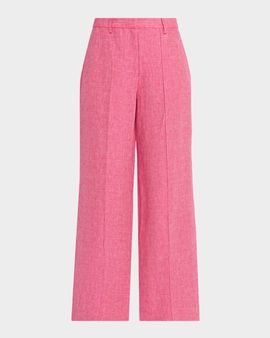 Elie Tahari The Kenna Wide-Leg Linen Trousers