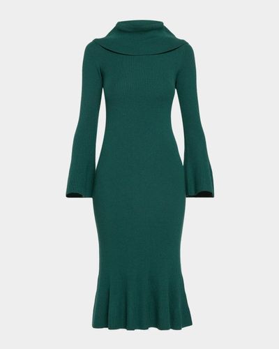 Elie Tahari The Lucia Rib Knit Midi Sweater Dress