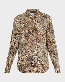 Elie Tahari The Pria Paisley-Print Blouse