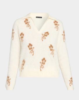 Elie Tahari The Raelynn Floral Knit Sweater
