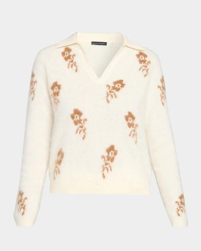 Elie Tahari The Raelynn Floral Knit Sweater