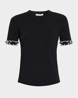Elie Tahari The Rose Ruffle Short-Sleeve Shirt