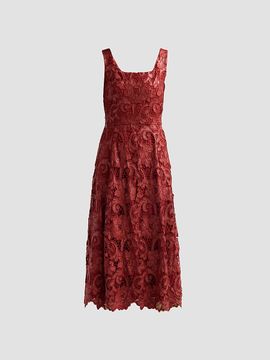Elie Tahari Women's Chayenne Guipure-Lace Midi Dress