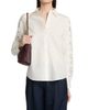 Elie Tahari Women's Dani Lace Sleeve Silk Shirt - 3