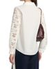 Elie Tahari Women's Dani Lace Sleeve Silk Shirt - 5