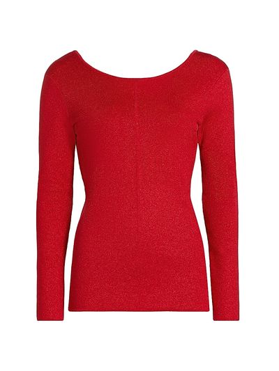 Elie Tahari Women's Heritage The Gia Drape Back Lurex Top