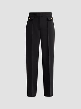 Elie Tahari Women's Isla High-Rise Straight-Leg Pants