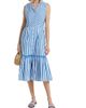 Elie Tahari Women's Joelle Striped Sleeveless Midi-Dress - 2