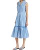 Elie Tahari Women's Joelle Striped Sleeveless Midi-Dress - 4