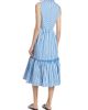 Elie Tahari Women's Joelle Striped Sleeveless Midi-Dress - 5