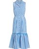 Elie Tahari Women's Joelle Striped Sleeveless Midi-Dress - 8