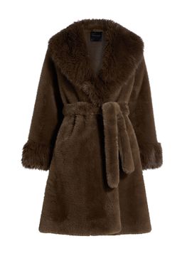 Elie Tahari Women's Jones Faux-Fur Shawl-Collar Coat