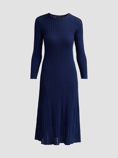 Elie Tahari Women's Julietta Pointelle-Knit A-Line Midi Dress