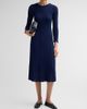 Elie Tahari Women's Julietta Pointelle-Knit A-Line Midi Dress - 2