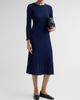 Elie Tahari Women's Julietta Pointelle-Knit A-Line Midi Dress - 4