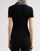 Elie Tahari Women's July Remington Denim Collar Short-Sleeve Sweater - 3