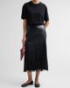 Elie Tahari Women's Kaia Faux-Leather Fringed Midi-Skirt - 2