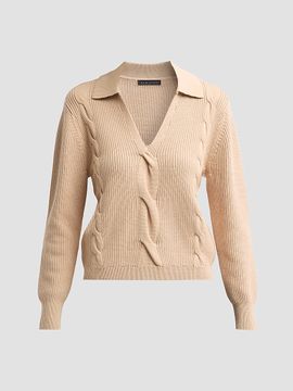 Elie Tahari Women's Marjorie Waffle & Cable-Knit Sweater
