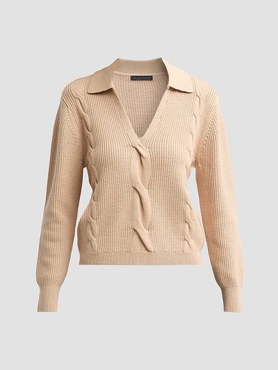 Elie Tahari Women's Marjorie Waffle & Cable-Knit Sweater