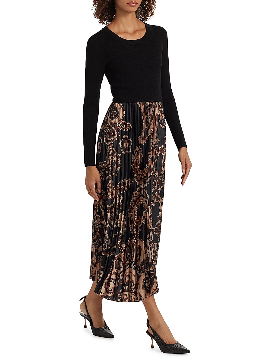 3/4 sleeve fit and flare cocktail dress 3/4 Sleeve Illusion Lace Cocktail