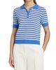 Elie Tahari Women's The Elliot Striped Cotton Polo Sweater - 3