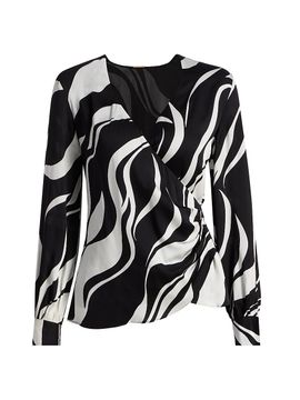 Elie Tahari Women's The Estelle Abstract Print Silk-Blend Top