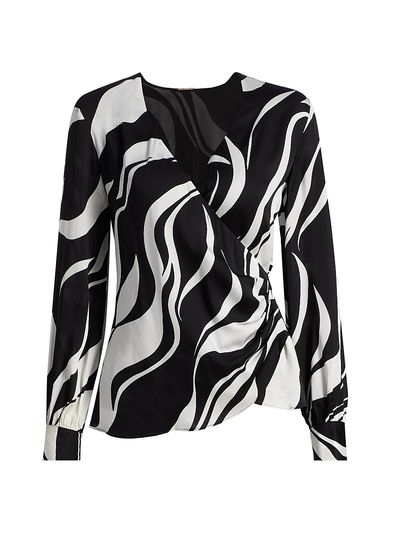 Elie Tahari Women's The Estelle Abstract Print Silk-Blend Top