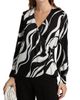Elie Tahari Women's The Estelle Abstract Print Silk-Blend Top - 3