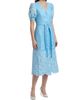 Elie Tahari Women's The Jade Linen Embroidered Midi-Dress - 4