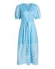Elie Tahari Women's The Jade Linen Embroidered Midi-Dress - 8