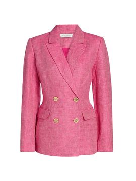 Elie Tahari Women's The Kenna Double-Breasted Linen Blazer