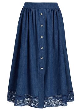 Elie Tahari Women's The Laylee Denim Midi-Skirt